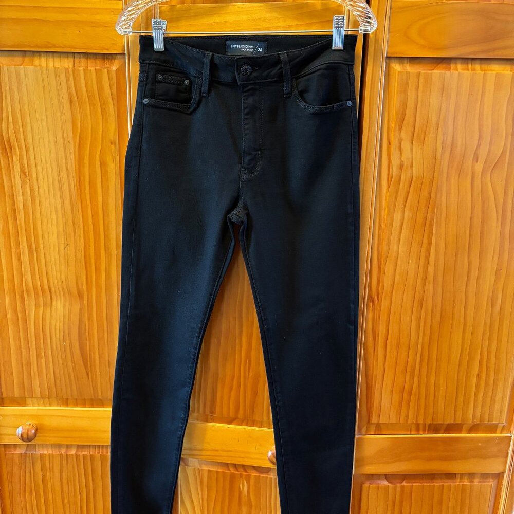Just Black Denim Black Jeans Size 28